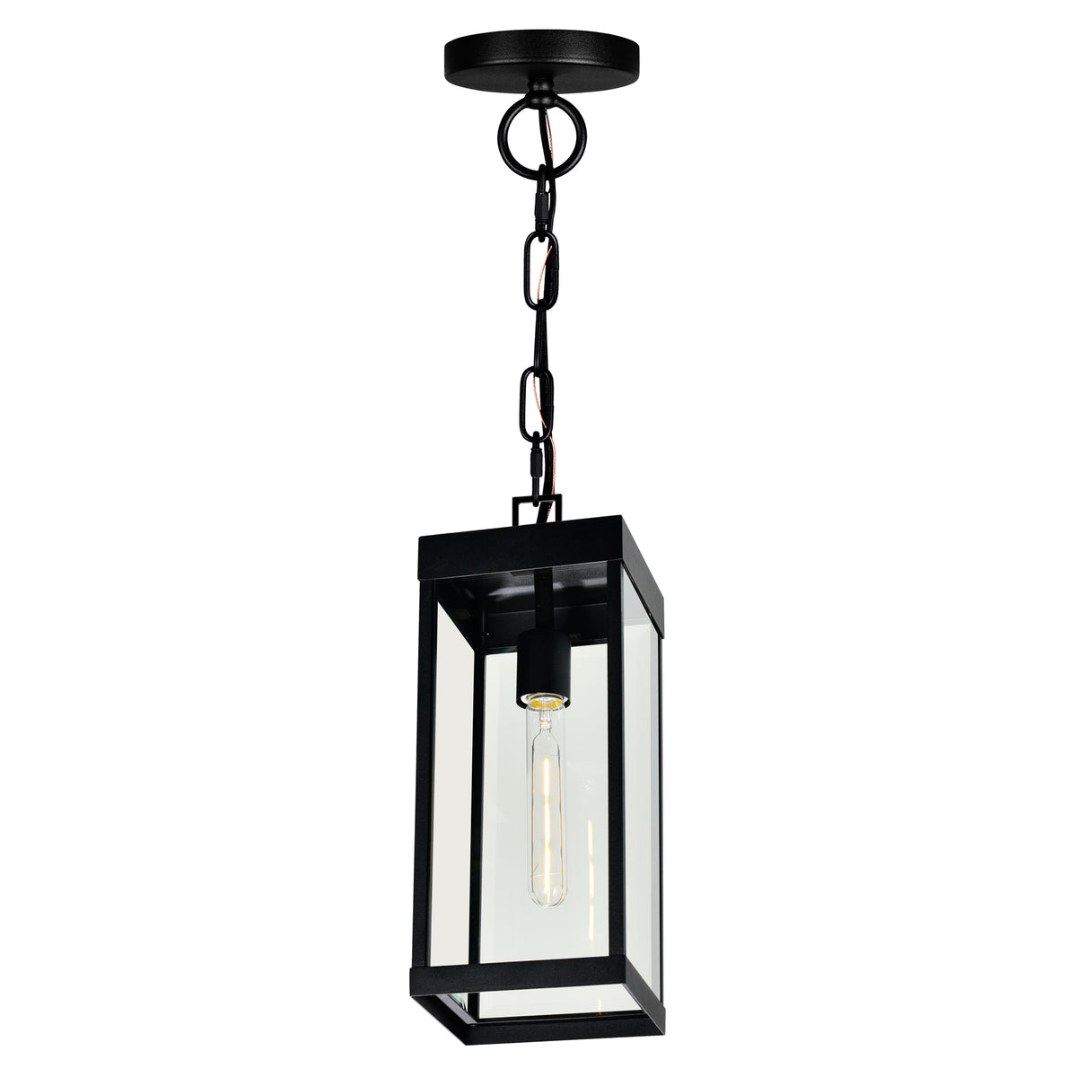 Windsor 1 Light Black Outdoor Pendant