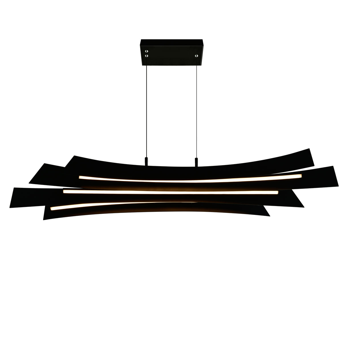 Candora Integrated LED 50in Black Chandelier