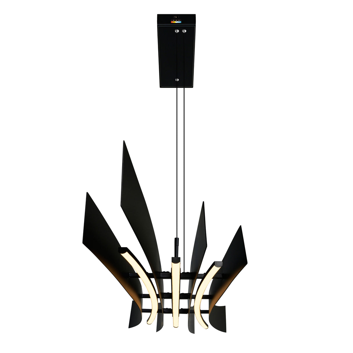 Candora Integrated LED 50in Black Chandelier