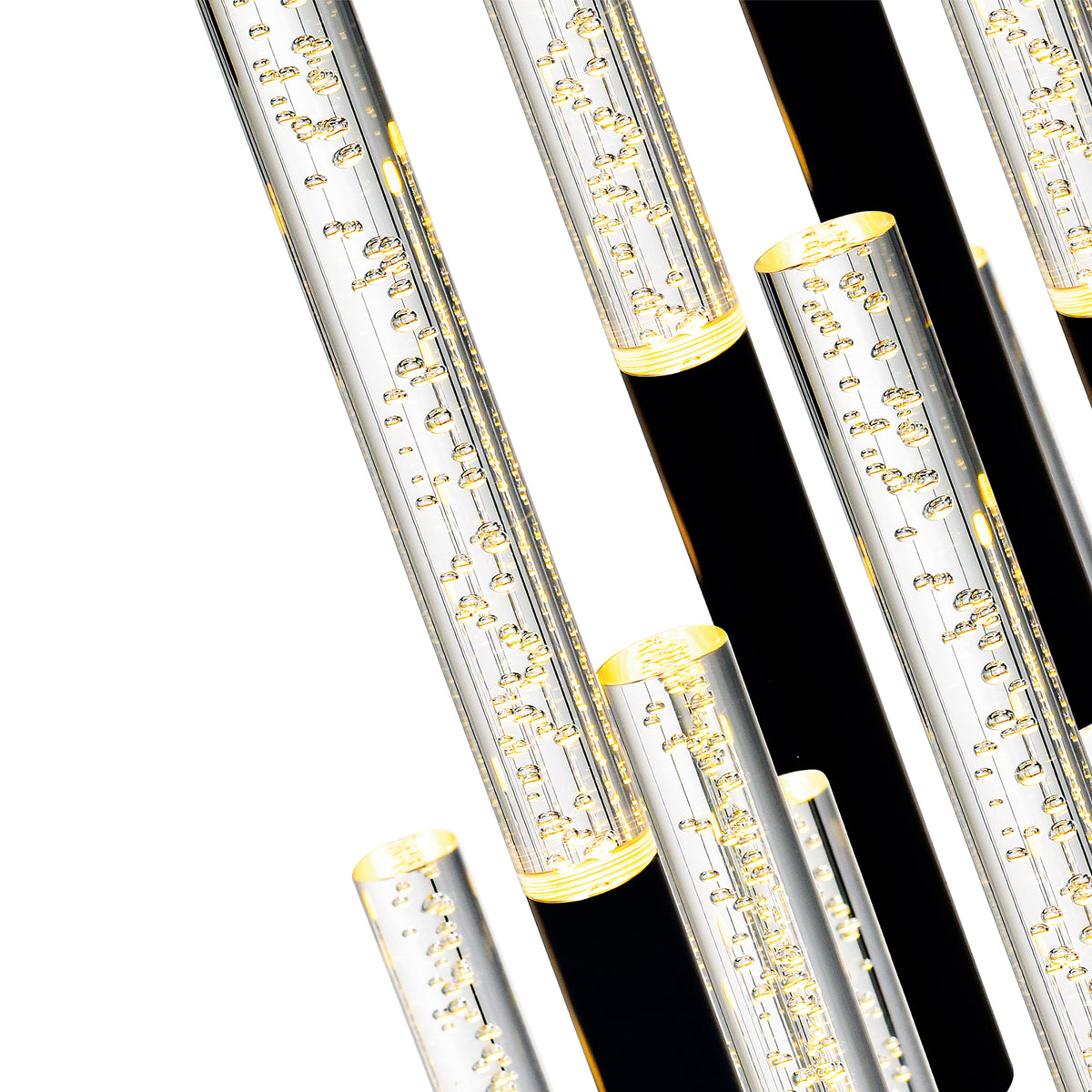 Dragonswatch Integrated LED 48in 12 Pendant Black Chandelier