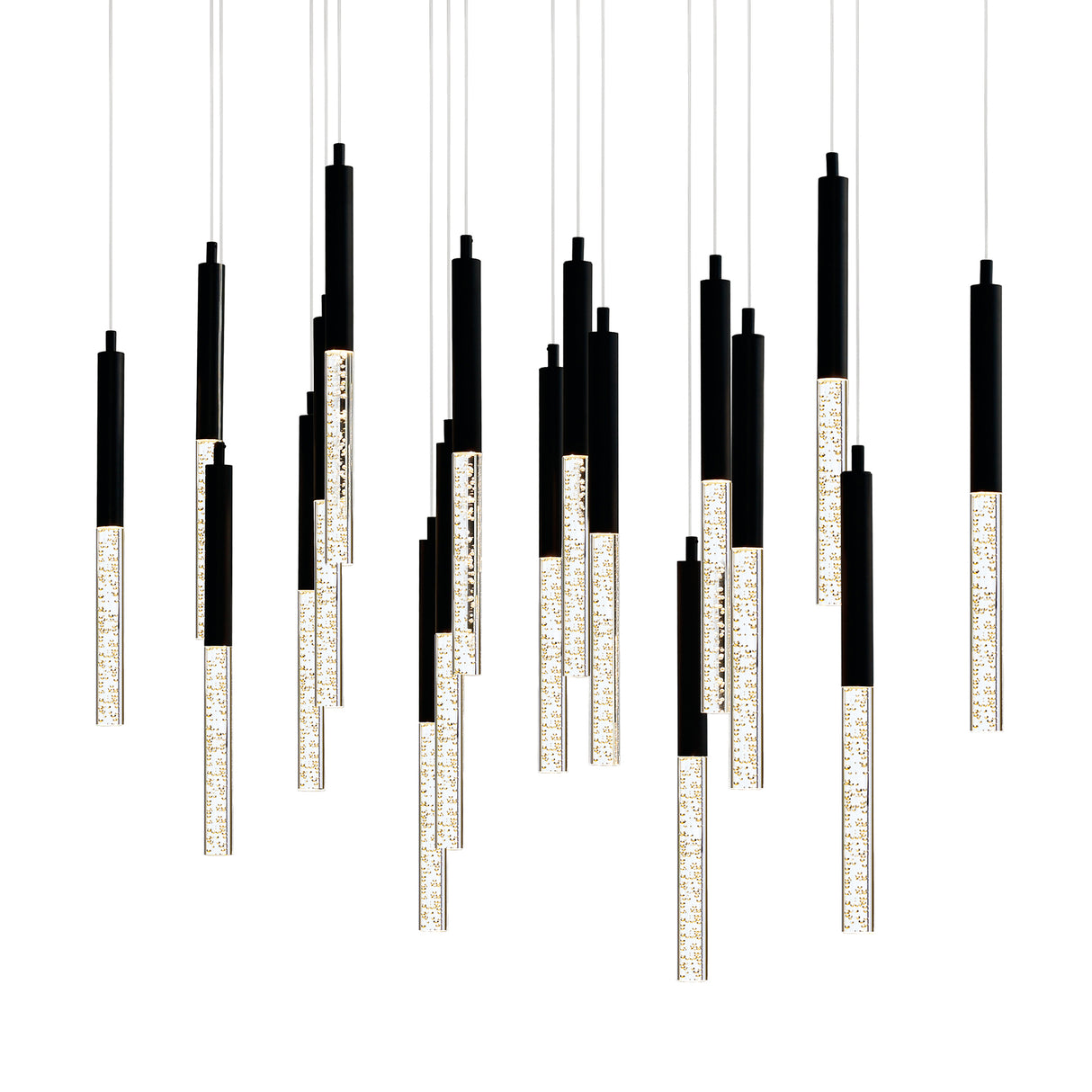 Dragonswatch Integrated LED 48in 18 Pendant Black Chandelier