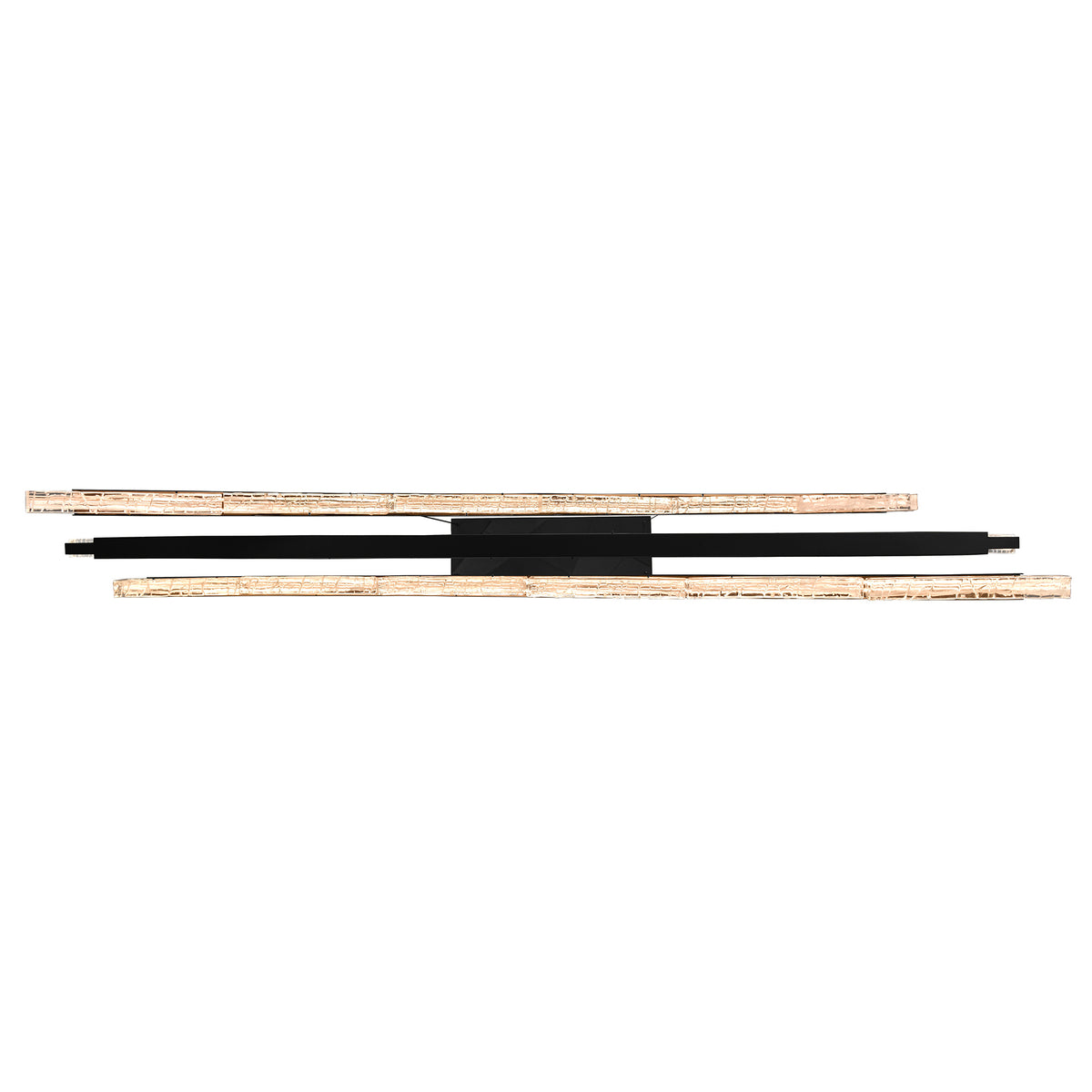 Saber Integrated LED 70in Black Chandelier with Handcrafted Glass