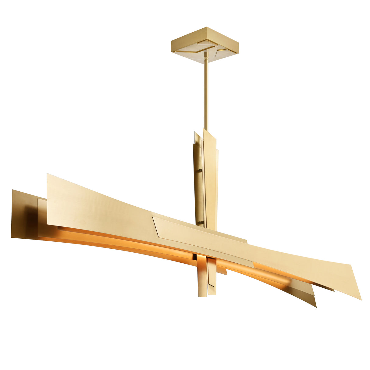 Solara Integrated LED 50in Brass Chandelier