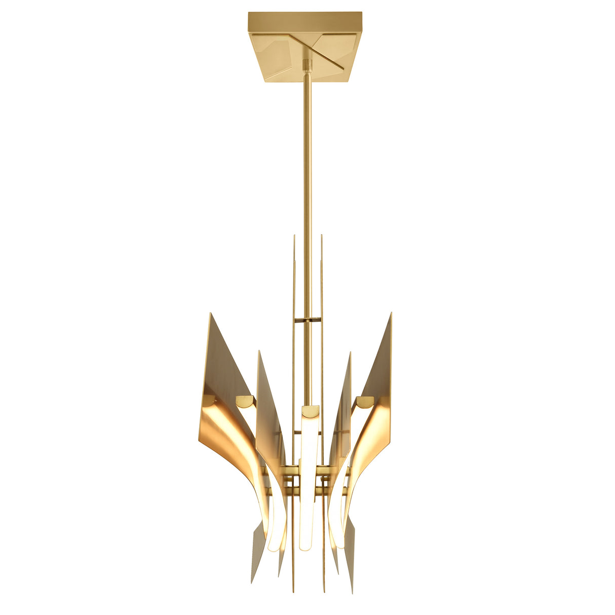 Solara Integrated LED 50in Brass Chandelier