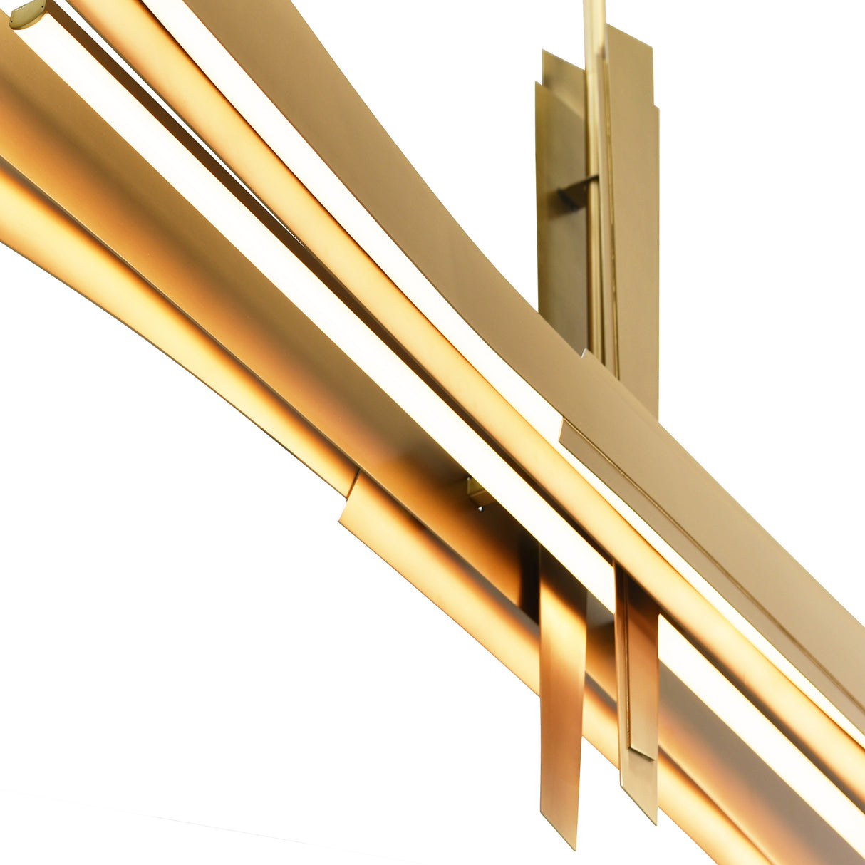 Solara Integrated LED 72in Brass Chandelier