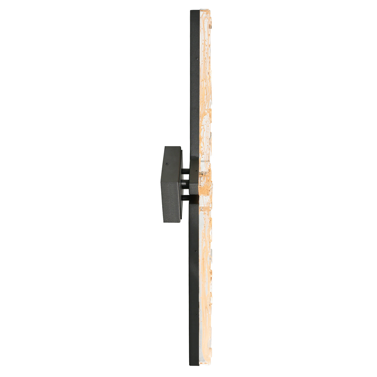 Contour Integrated LED 33in Sand Black Indoor-Outdoor Wall Light with Handcrafted Glass