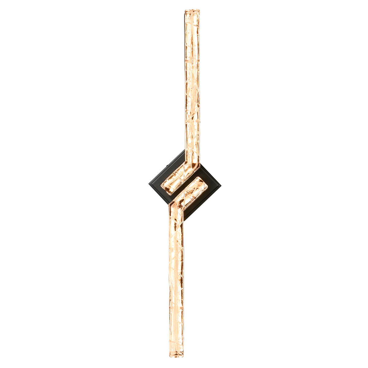 Contour Integrated LED 33in Sand Black Indoor-Outdoor Wall Light with Handcrafted Glass