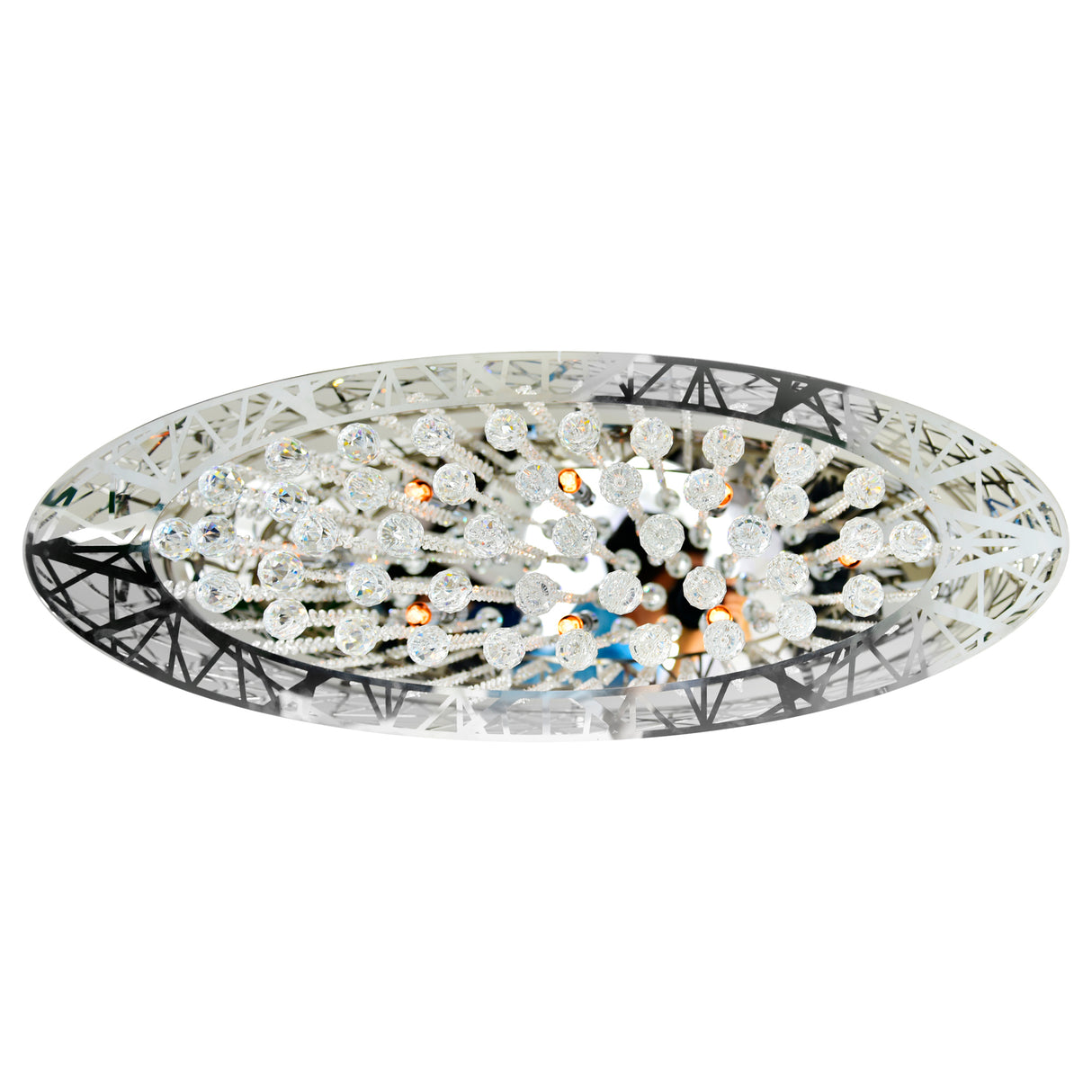 Eternity 8 Light 32in Chrome Drum Shade Chandelier