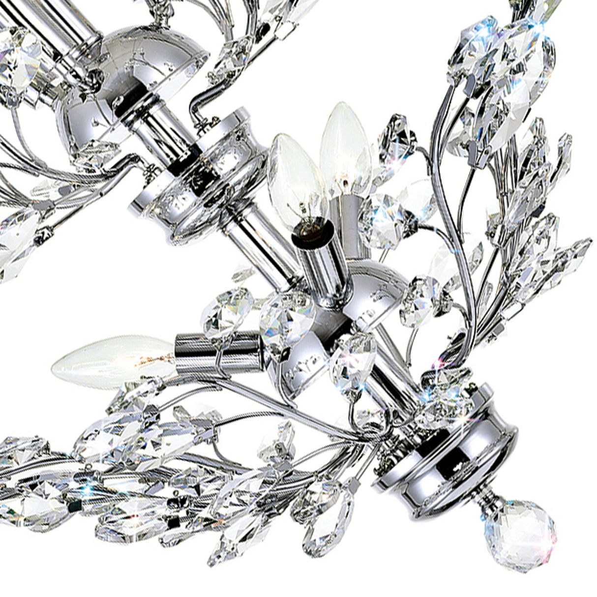 Ivy 6 Light 22in Chrome Chandelier