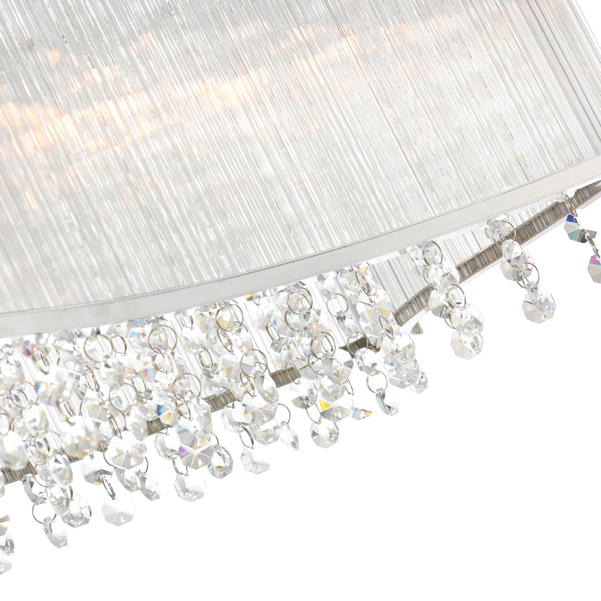 Elsa 6 Light 36in Chrome Drum Shade Chandelier