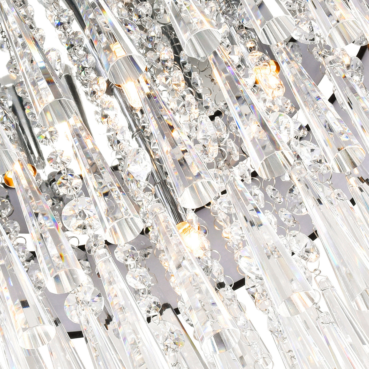 Franca 8 Light 38in Chrome Chandelier with Black Shade