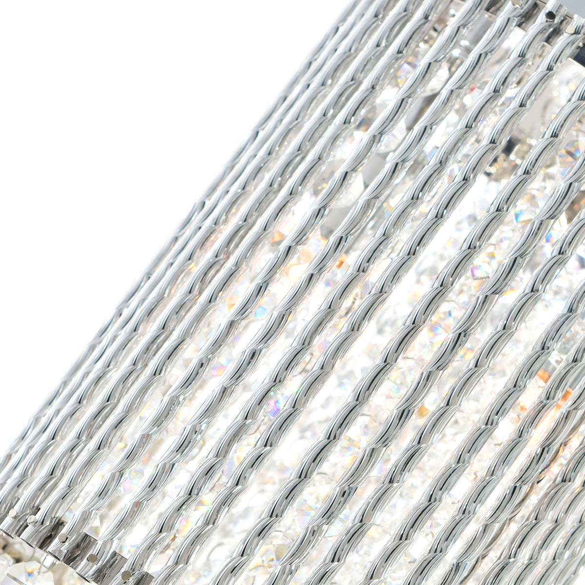 Claire 2 Light Drum Shade Mini Pendant With Chrome Finish