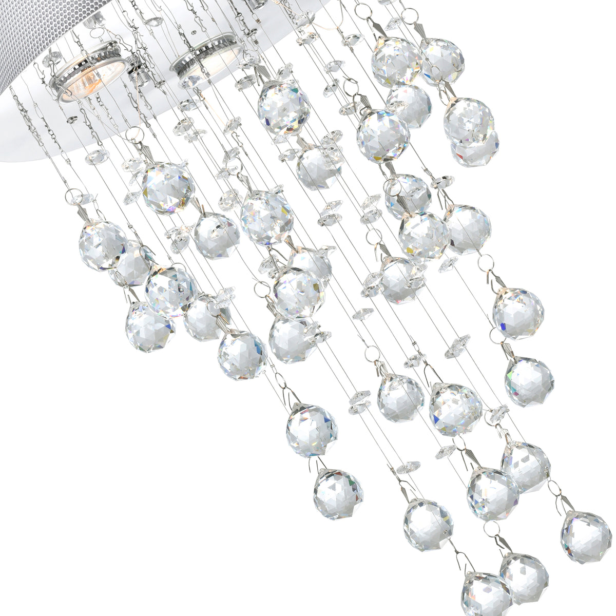 Rain Drop 3 Light 12in Chrome Chandelier