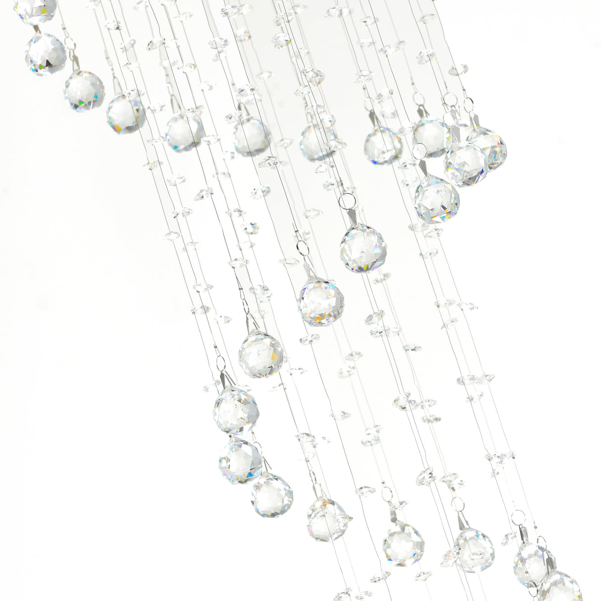 Spiral 5 Light Chandelier With Chrome Finish