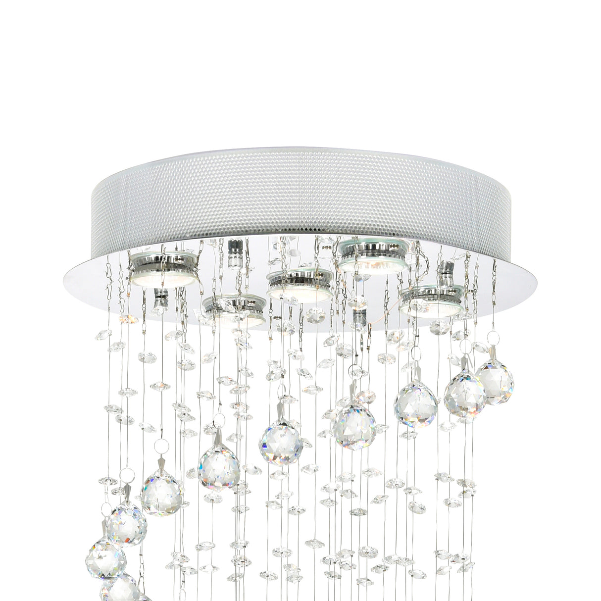 Spiral 5 Light Chandelier With Chrome Finish