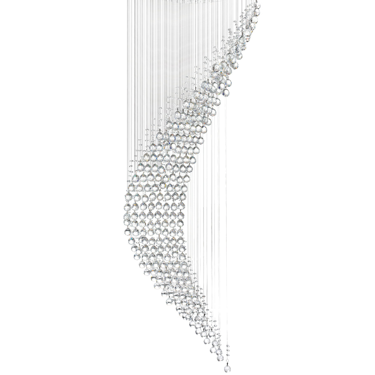 Ribbon 8 Light Chandelier With Chrome Finish
