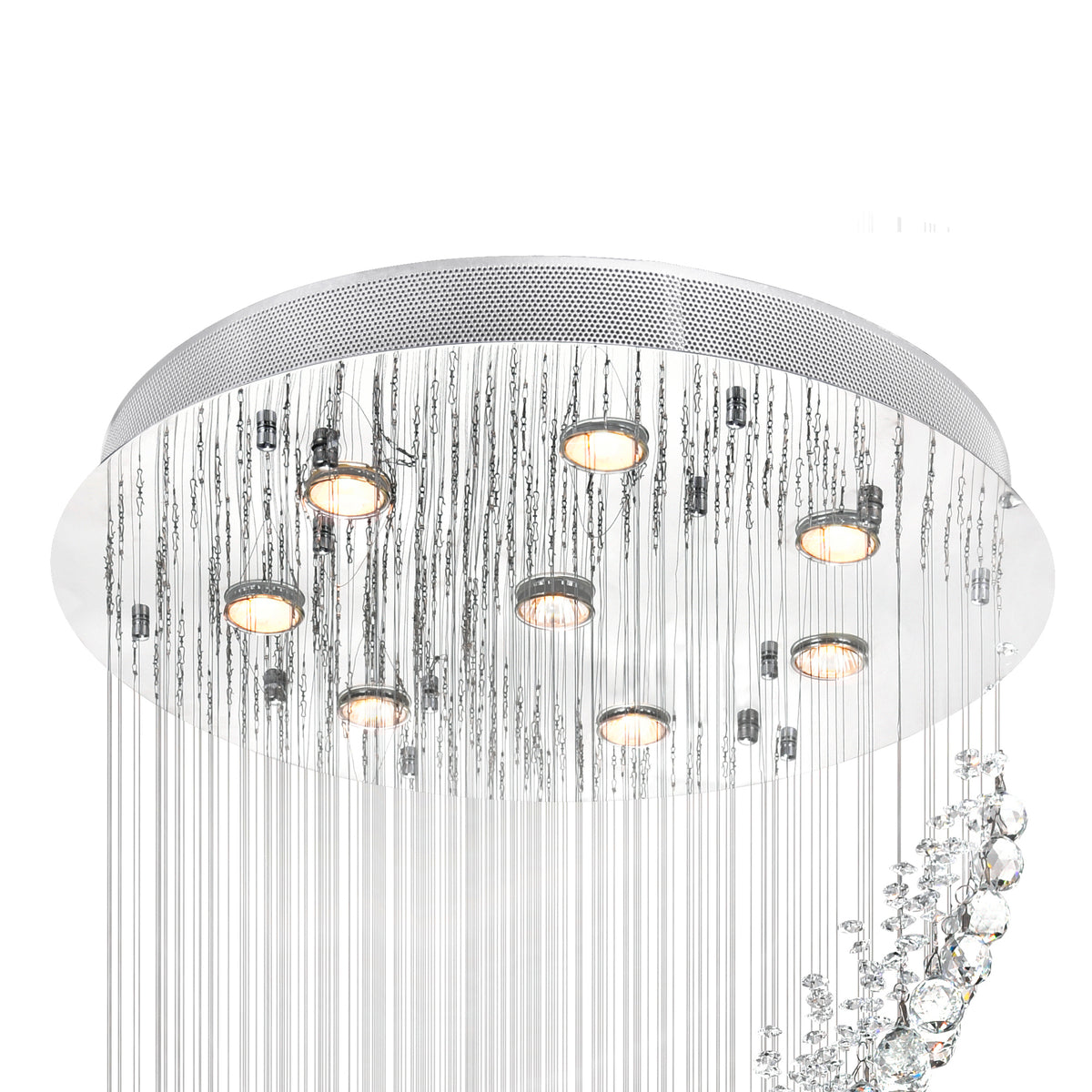 Ribbon 8 Light Chandelier With Chrome Finish