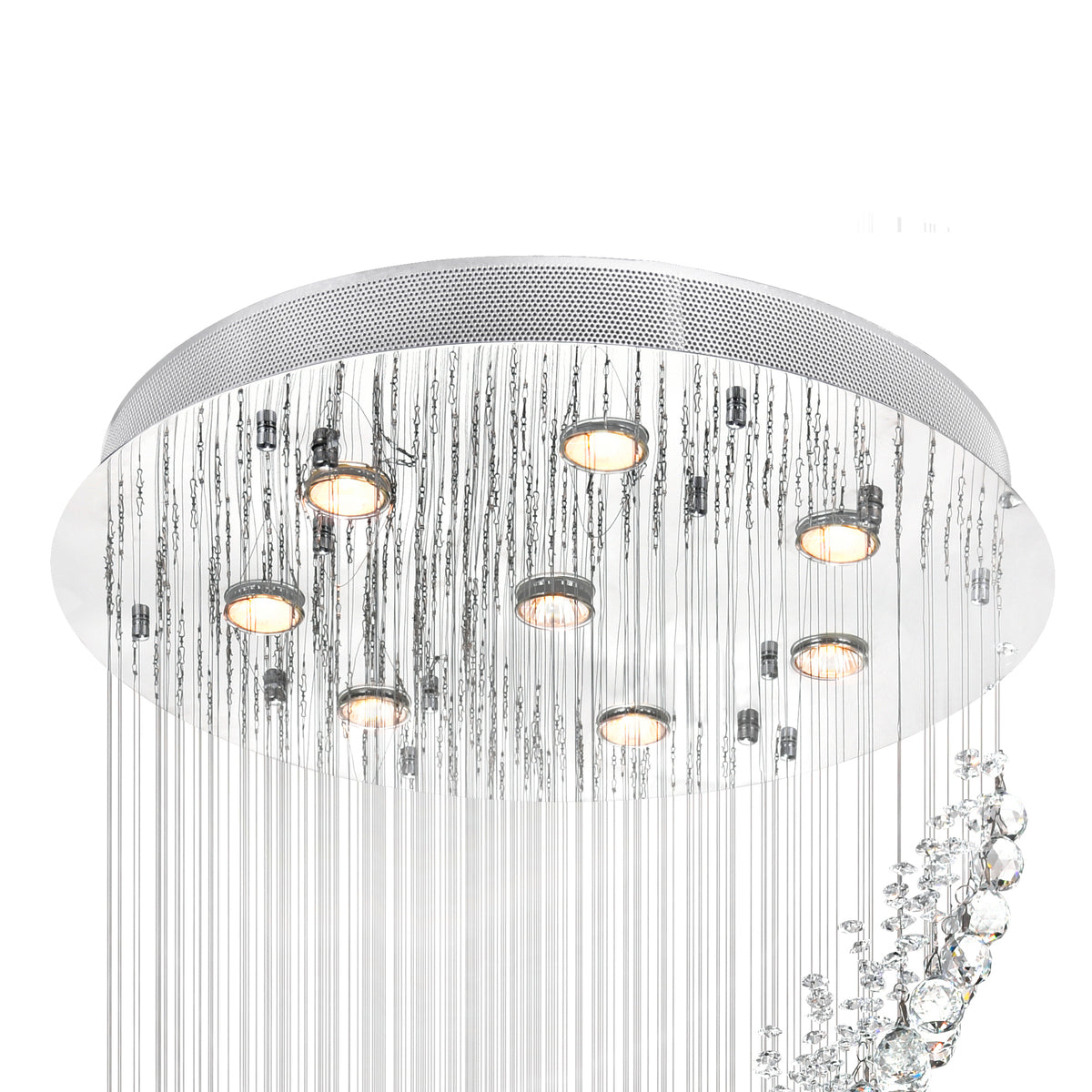Ribbon 8 Light Chandelier With Chrome Finish