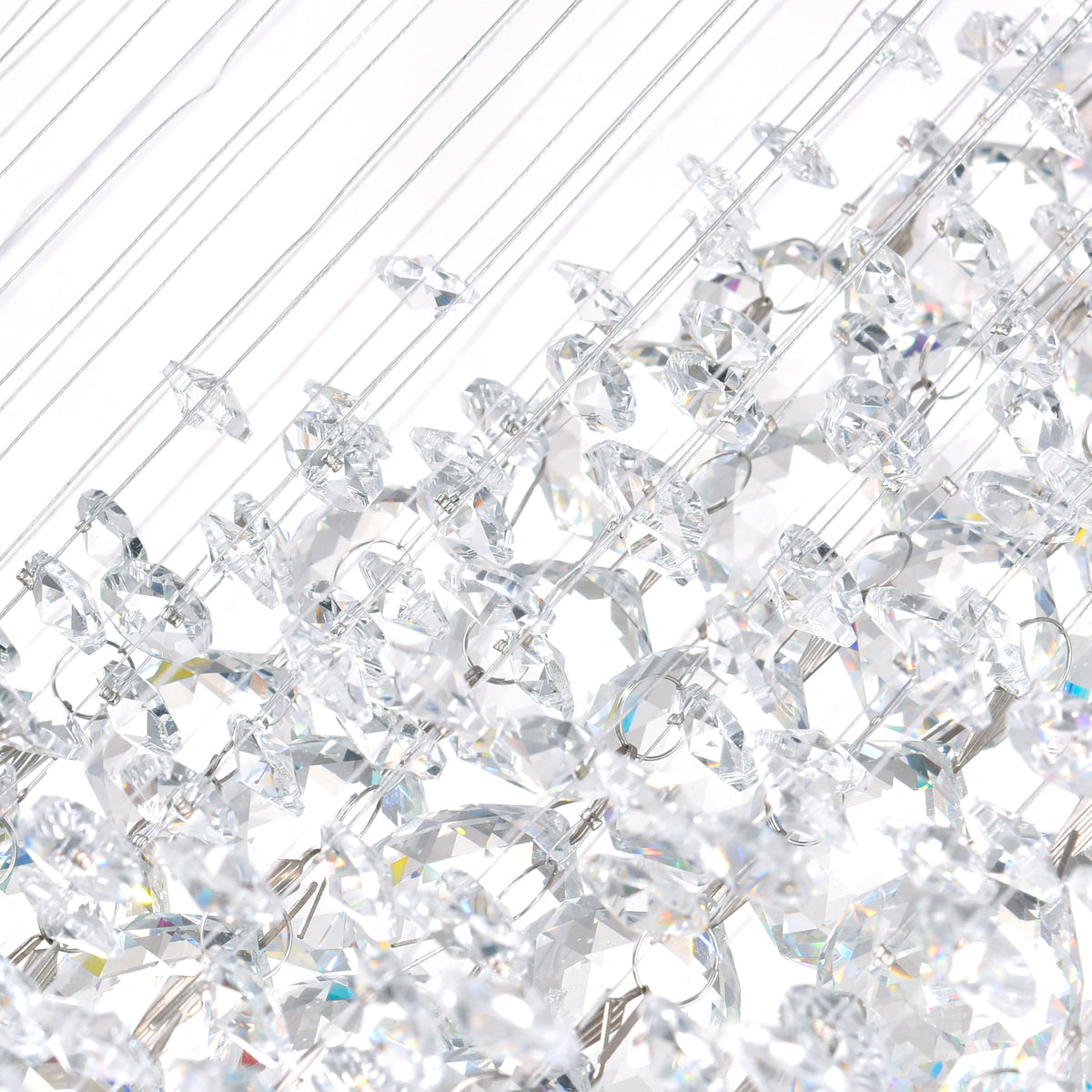 Ribbon 8 Light Chandelier With Chrome Finish