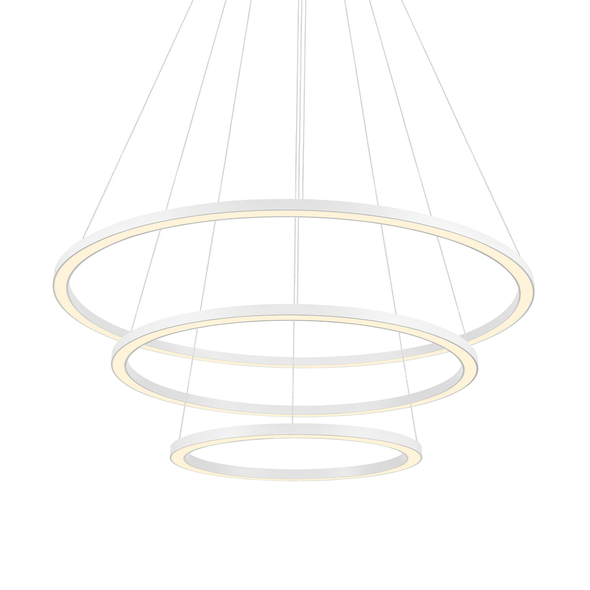 Chalice Integrated LED 31in White Chandelier