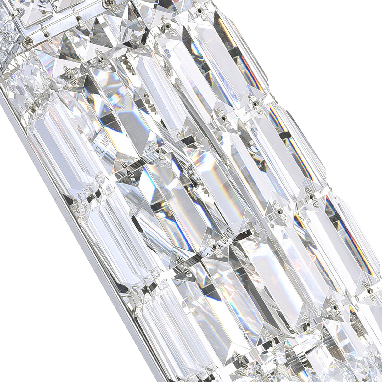 Colosseum 2 Light 5in Chrome Bathroom Sconce with Crystals