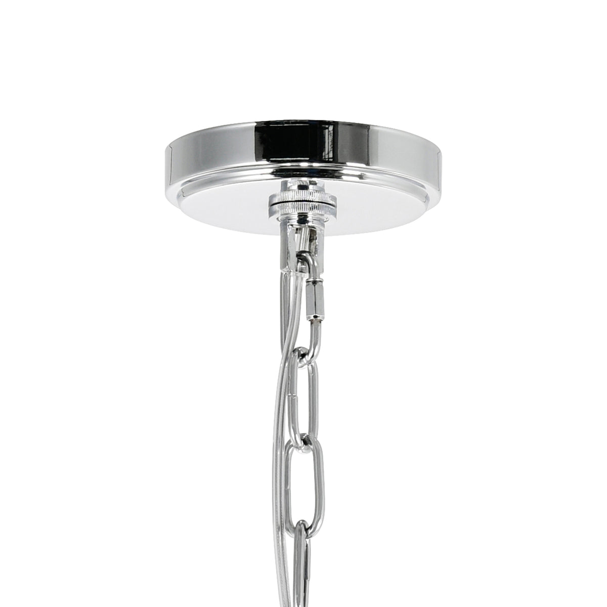 Princess 10 Light 24in Chrome Down Chandelier with Crystals