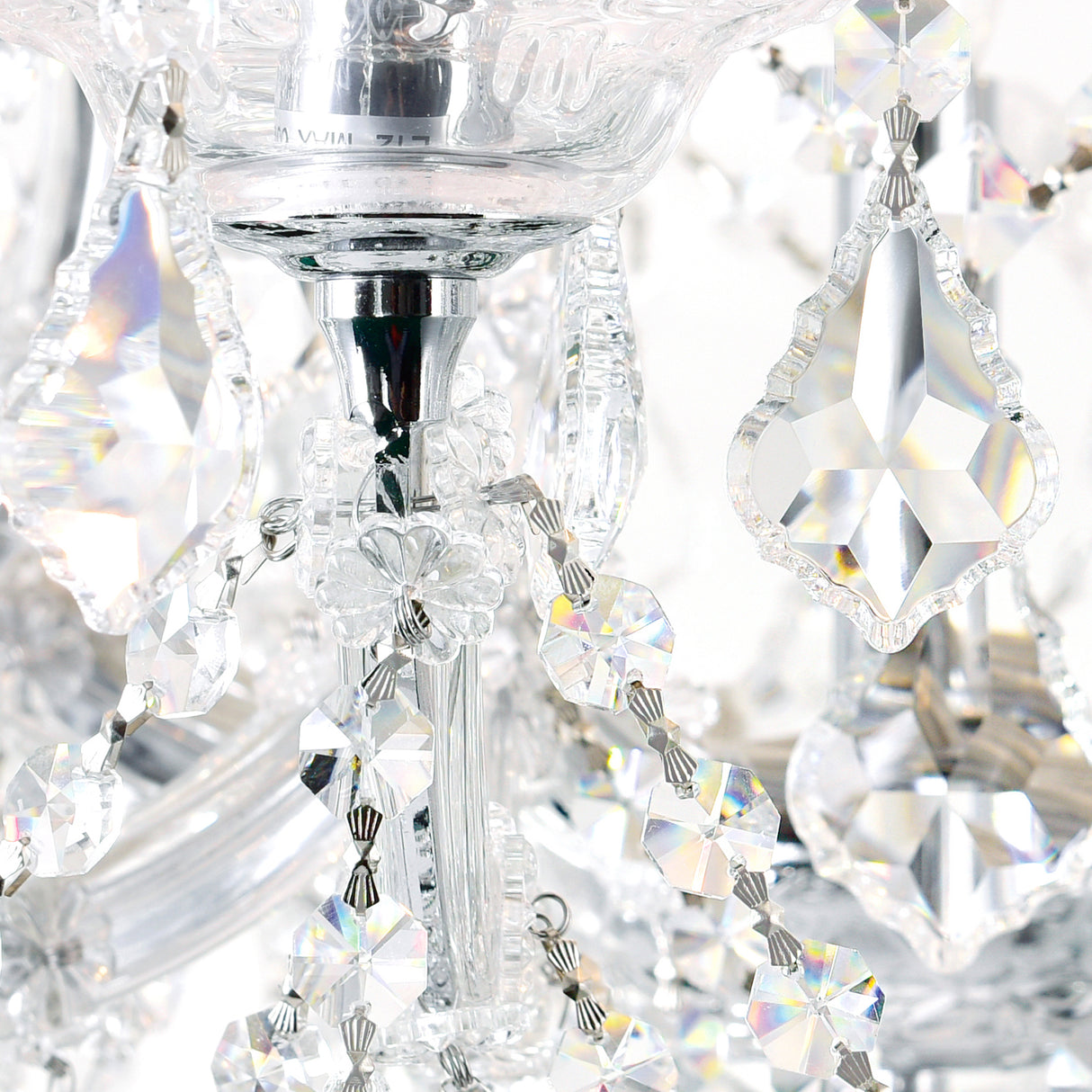 Maria Theresa 19 Light 32in Chrome Up Chandelier with Crystals