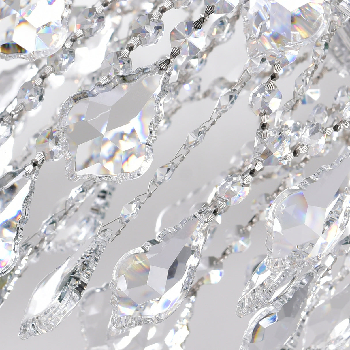 Maria Theresa 19 Light 32in Chrome Up Chandelier with Crystals