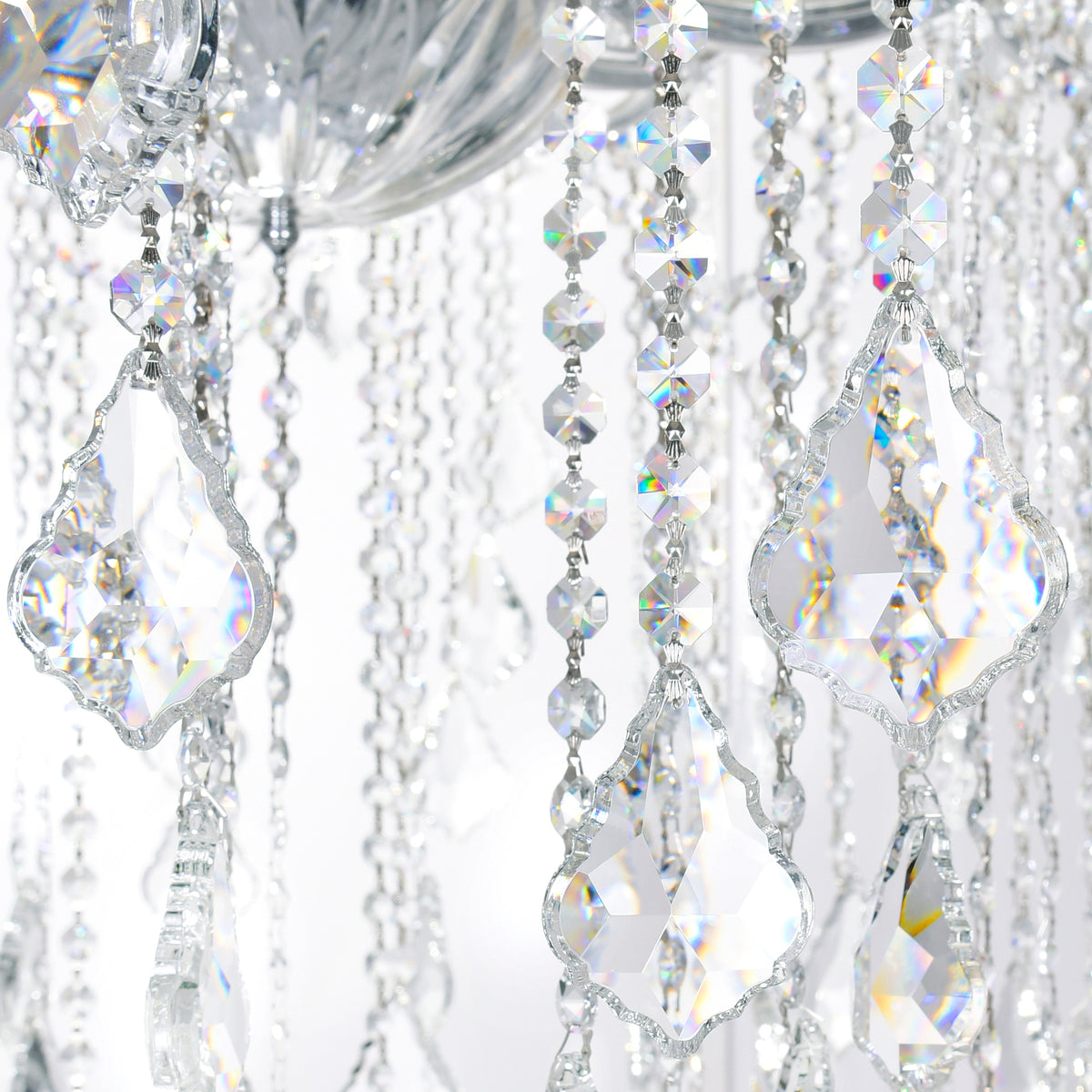 Maria Theresa 49 Light 60in Chrome Up Chandelier with Crystals