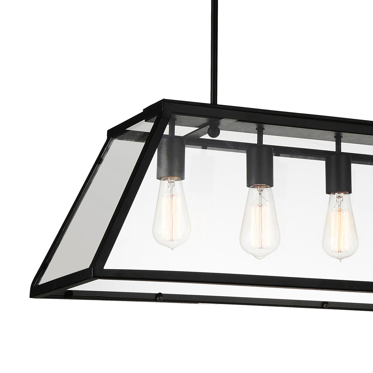 Alyson 5 Light Black Chandelier