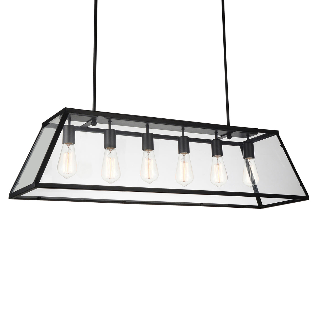 Alyson 6 Light Black Chandelier