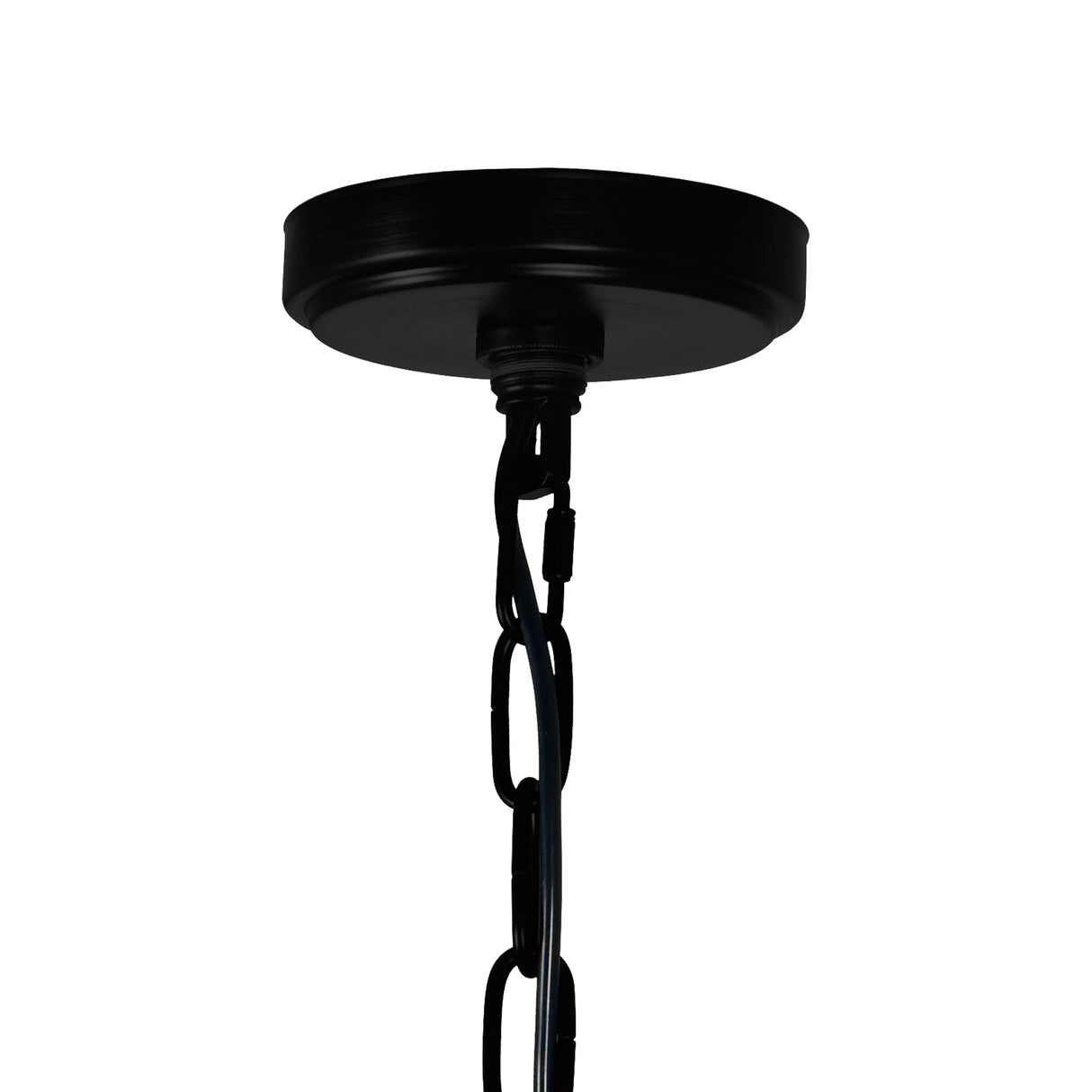 Ganges 6 Light Up Chandelier With Black Finish