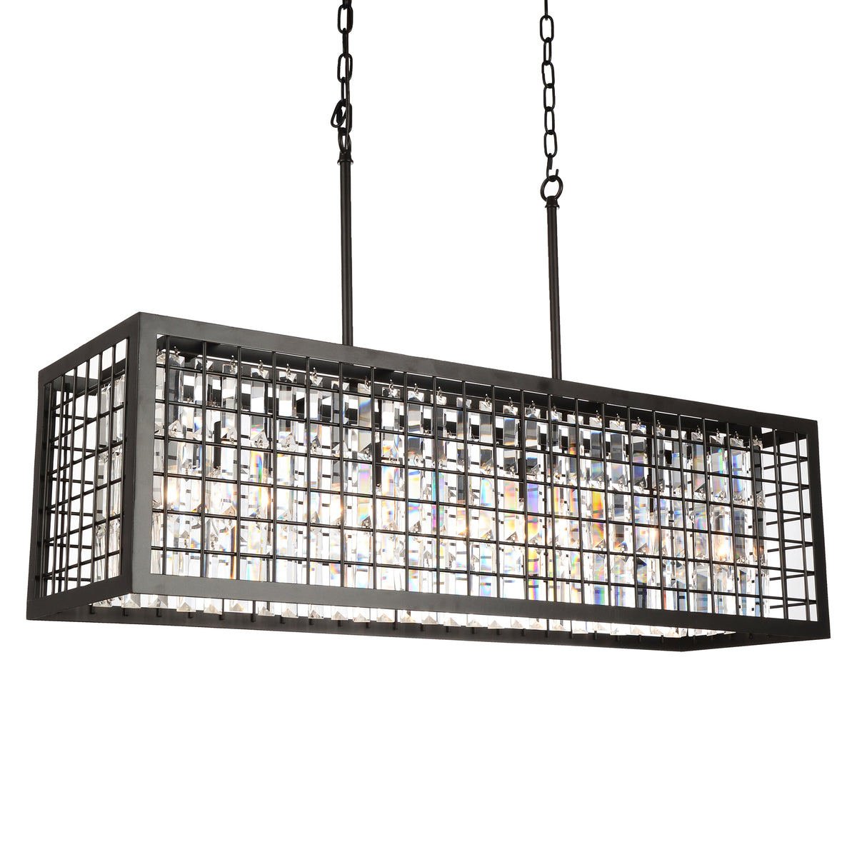 Meghna 4 Light Down Chandelier With Brown Finish
