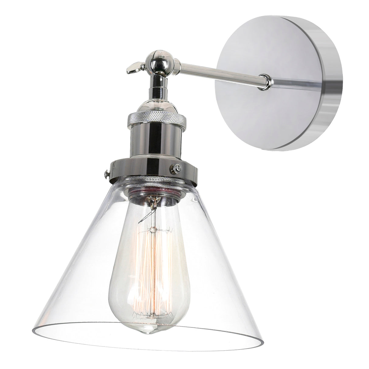 Eustis 1 Light 7in Polished Nickel Wall Sconce