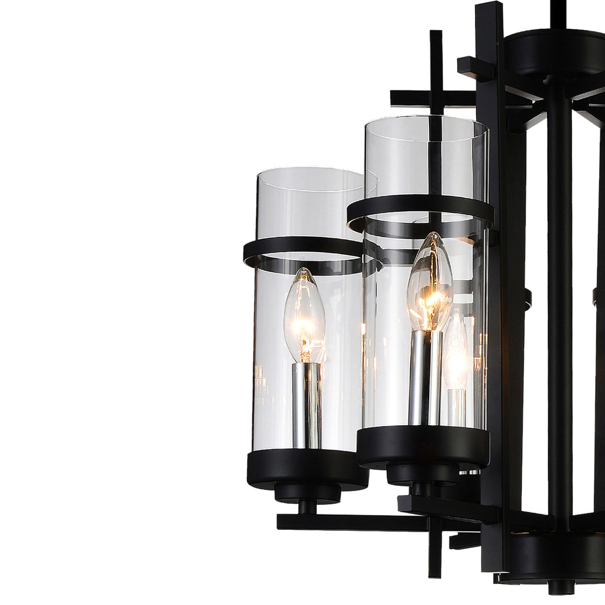 Sierra 6 Light 18in Black Chandelier
