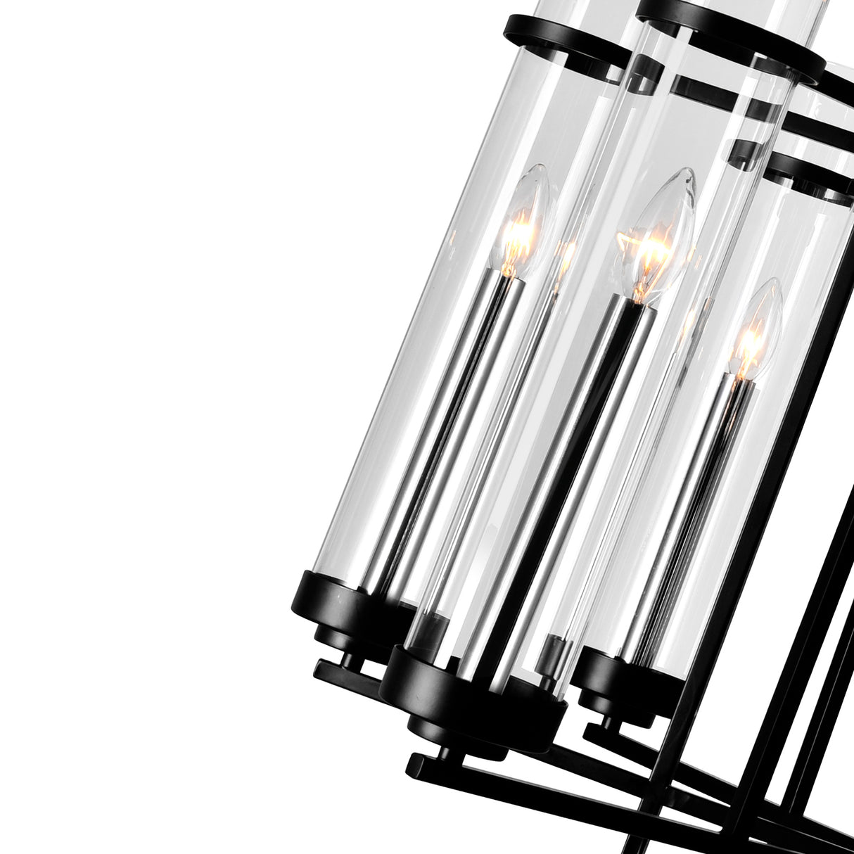 Sierra 8 Light 26in Black Chandelier