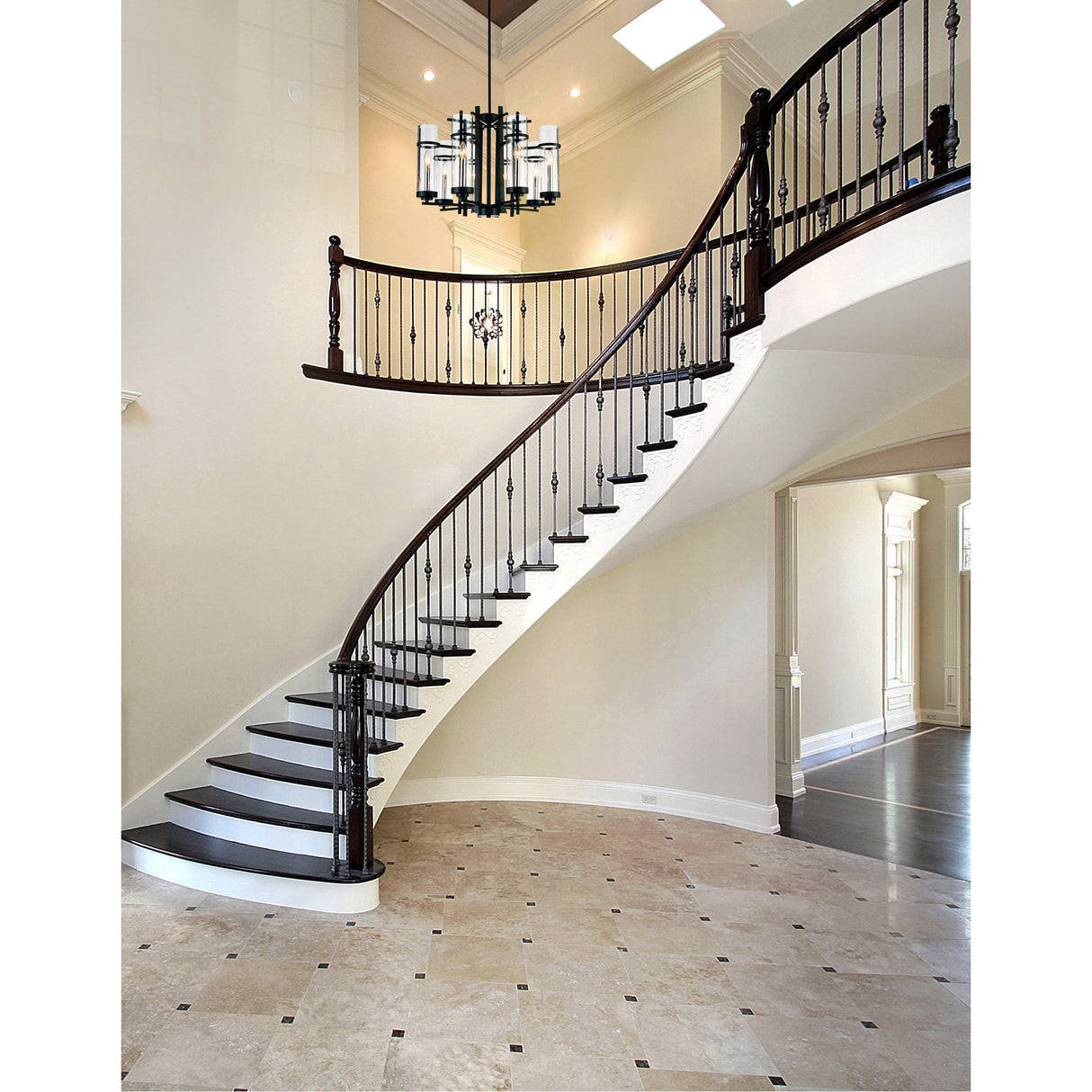Sierra 8 Light 26in Black Chandelier