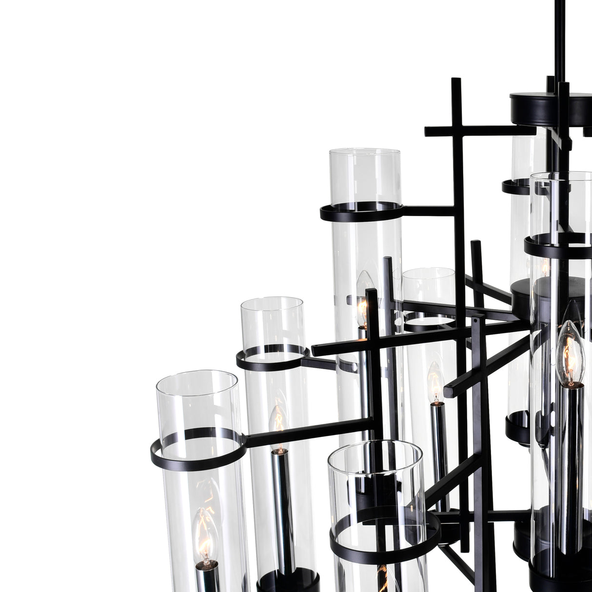 Sierra 12 Light 30in Black Chandelier