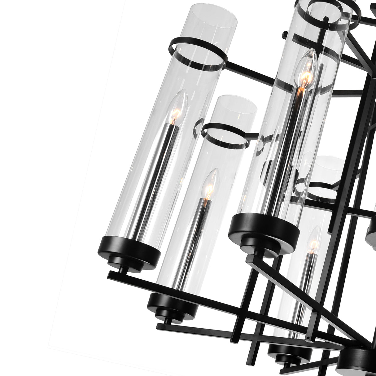 Sierra 12 Light 30in Black Chandelier