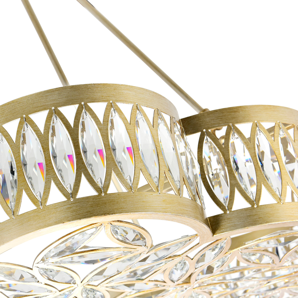 Nova 8 Light 31in Champagne Chandelier