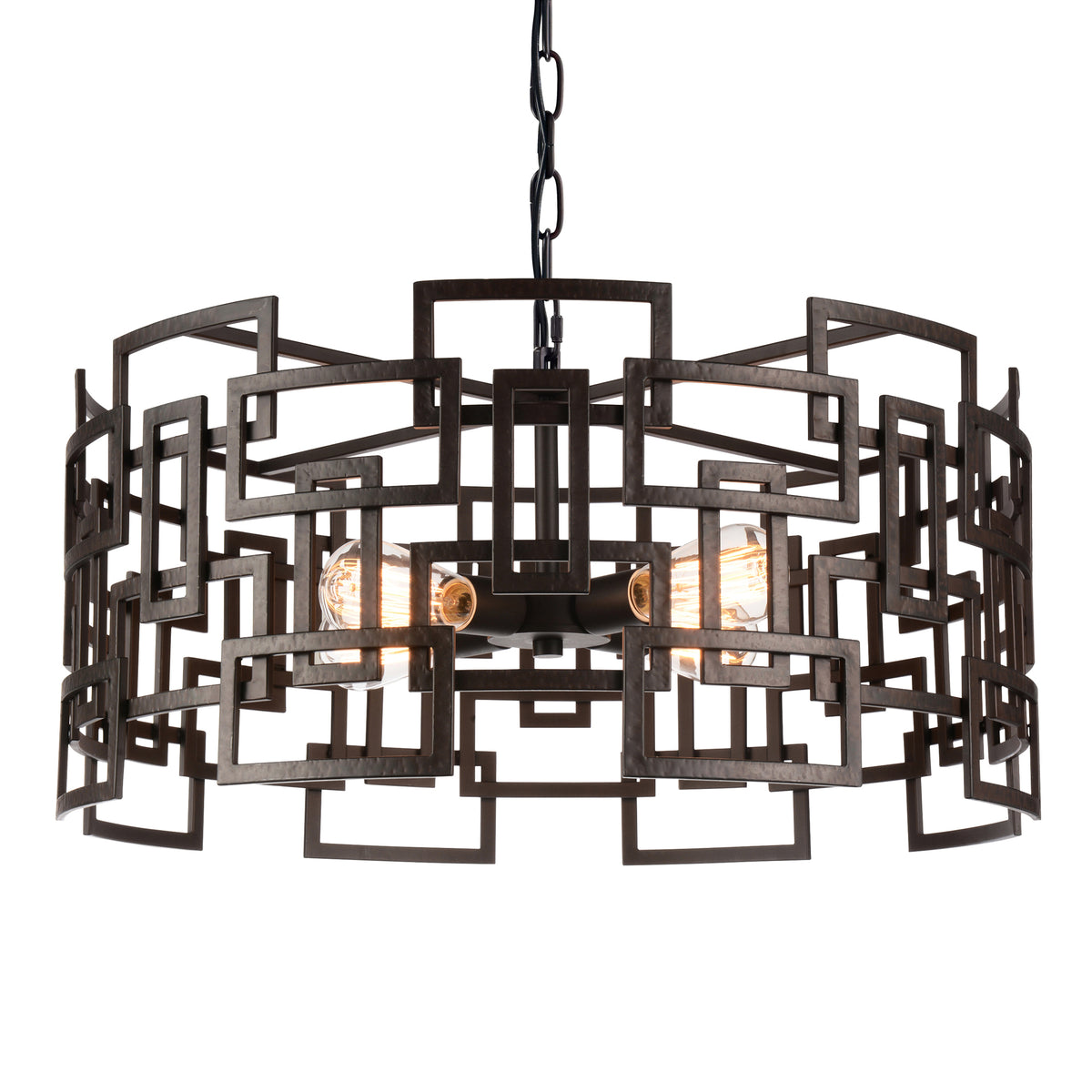 Litani 4 Light Down Chandelier With Brown Finish