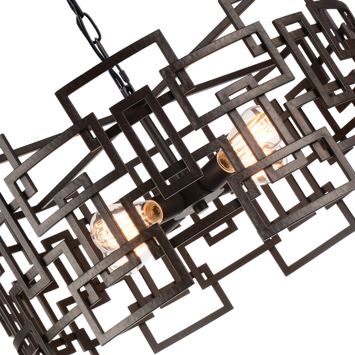 Litani 4 Light Down Chandelier With Brown Finish