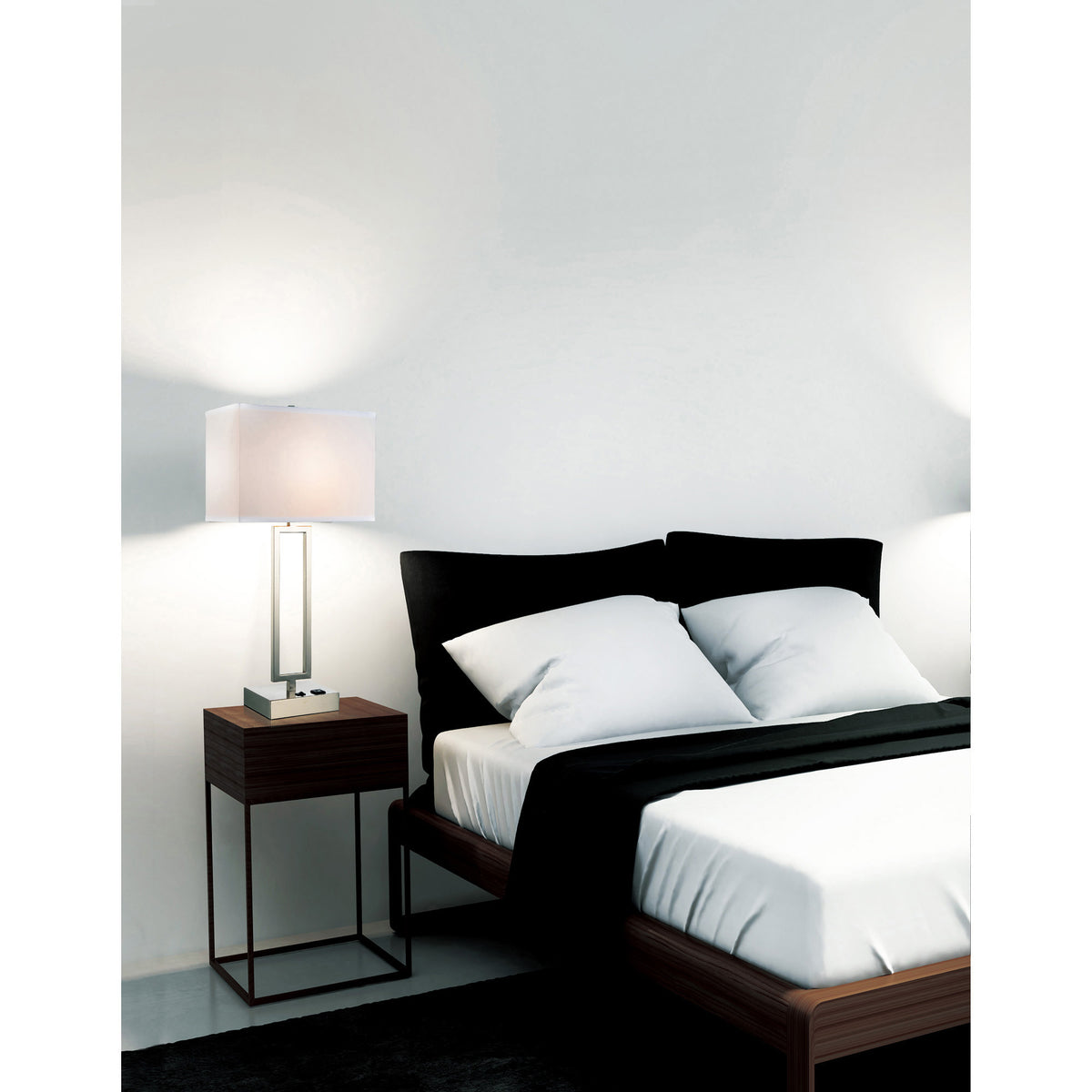 Torren 1 Light 14in Satin Nickel Table Lamp