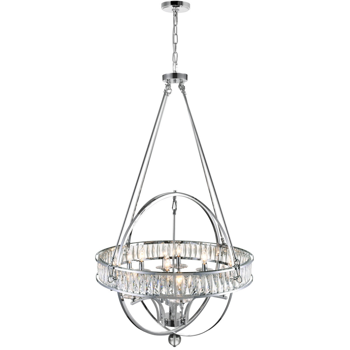 Arkansas 12 Light Chrome Chandelier