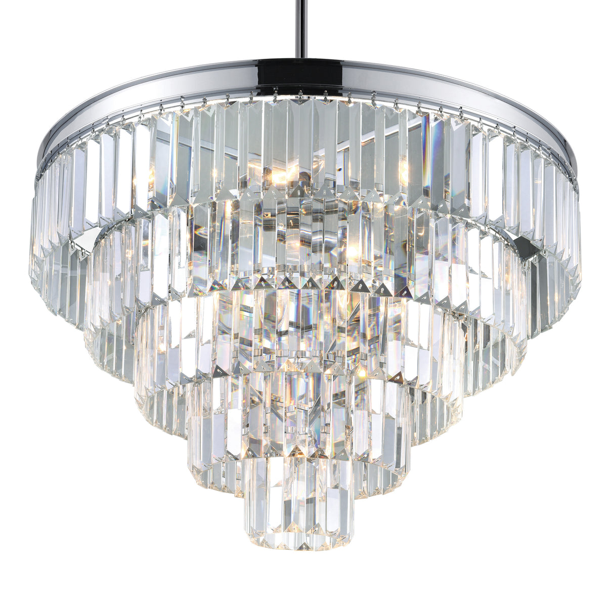Weiss 12 Light Chrome Down Chandelier