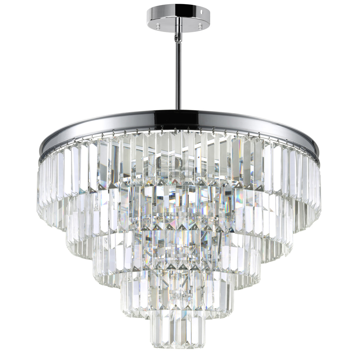 Weiss 12 Light Chrome Down Chandelier