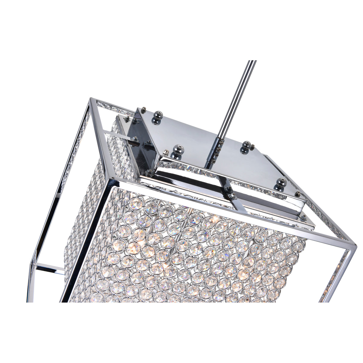 Cube 5 Light Chandelier With Chrome Finish
