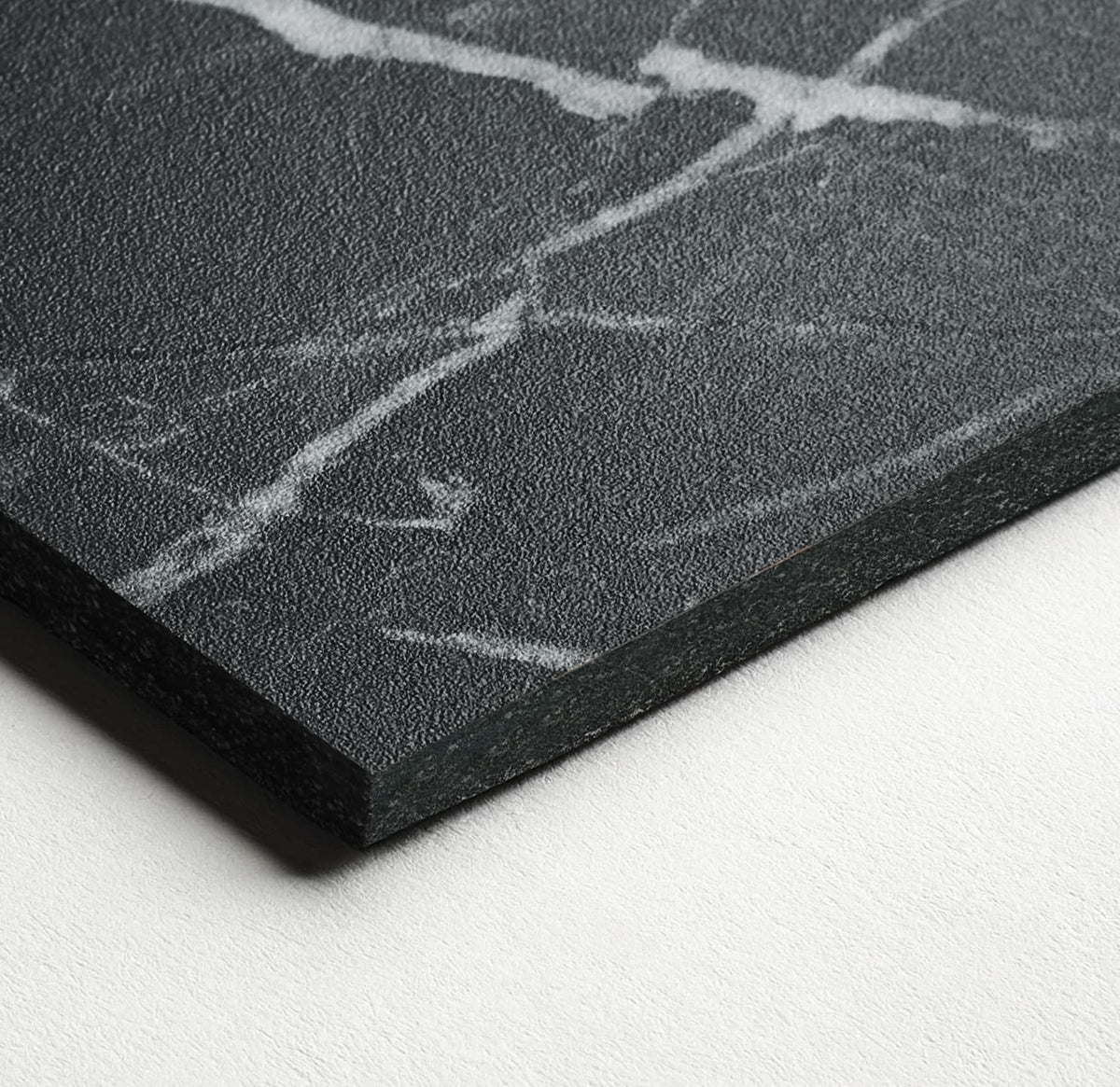 48 x 48 in Majesto Calacatta Noir Honed Rectified Colorsync Porcelain Tile surface