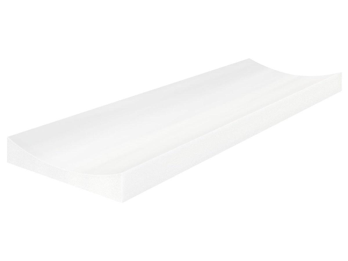 4 x 12 in Cosmo Lumino Fluto Honed Dolomite Tile, fluted face
