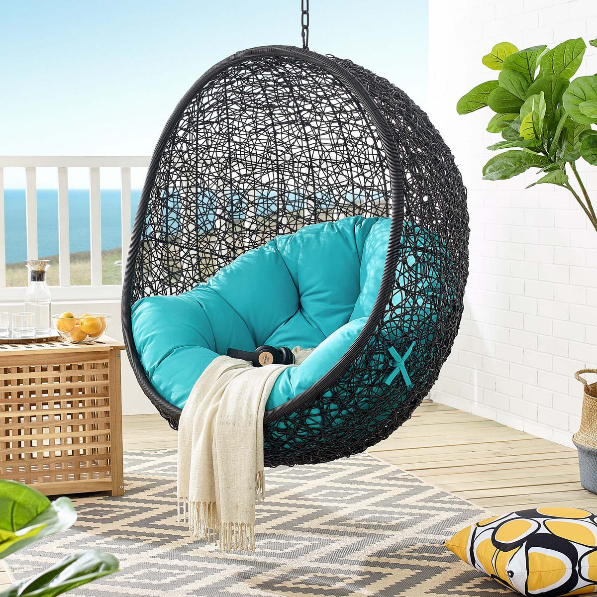 Encase Swing Outdoor Patio Lounge Chair Without Stand - BUILDMYPLACE